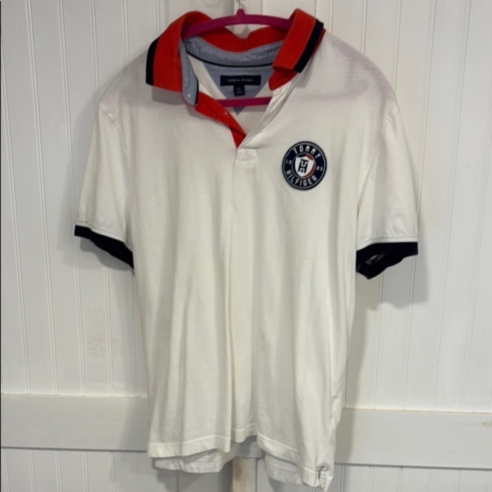 Tommy Hilfiger white polo size L